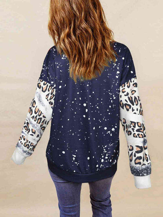 Plus Size MAMA CLAUS Graphic Long Sleeve Sweatshirt